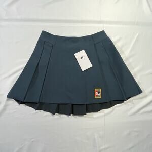Nike x Yoon Ahn Tennis Pleated Mini Skirt Embroidered FZ0278 Armory Navy Size S